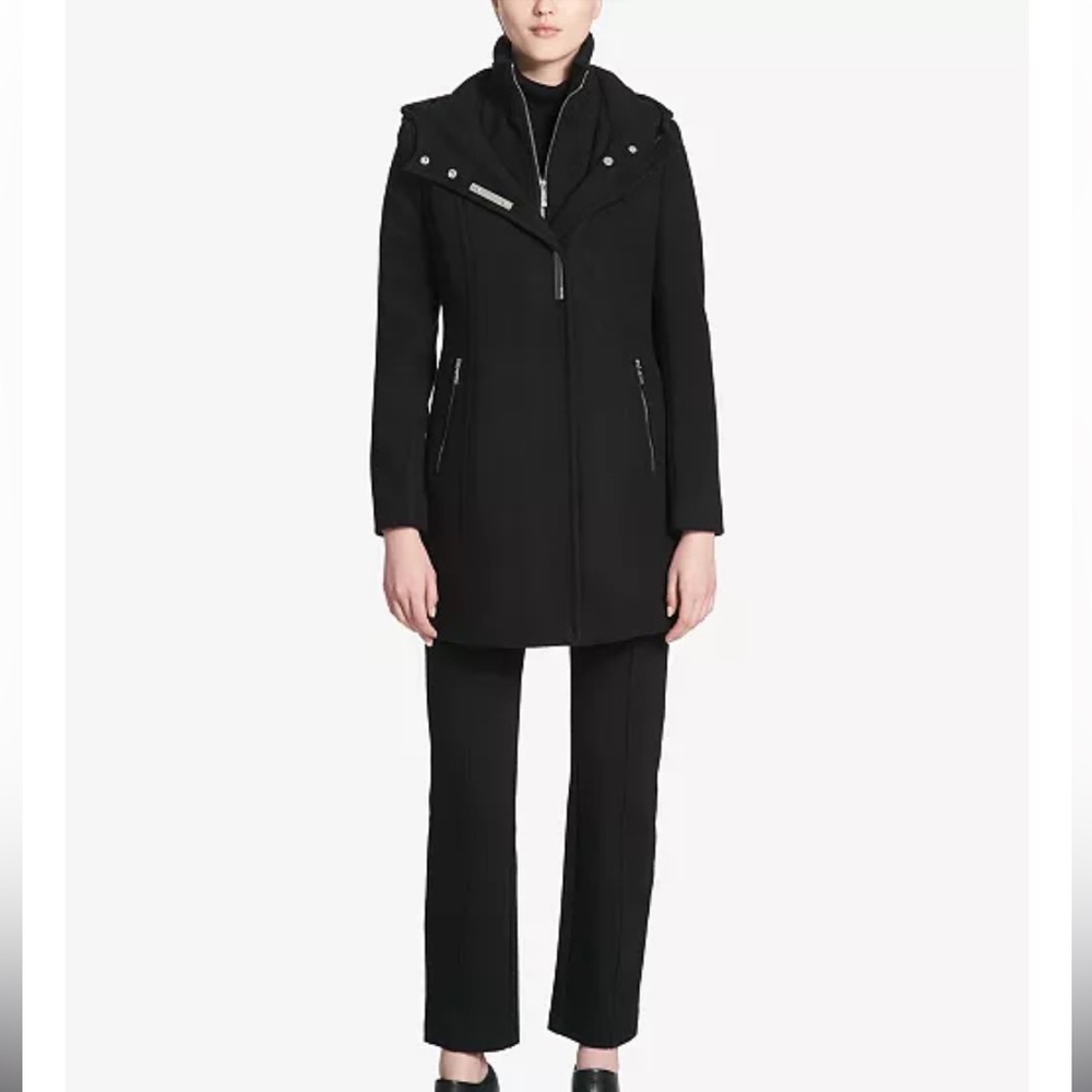 Calvin Klein
Hooded Wool-Blend Walker Coat